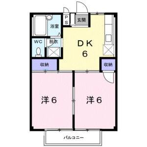 2DK 間取り図
