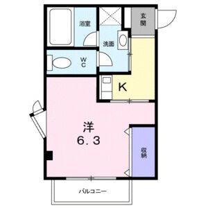 1K 間取り図