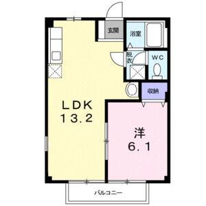 1LDK 間取り図