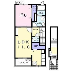 1LDK 間取り図