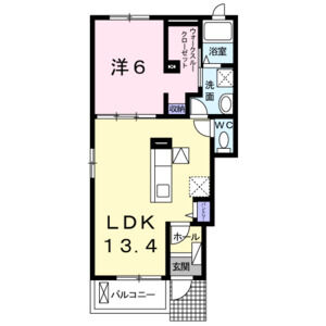 1LDK 間取り図