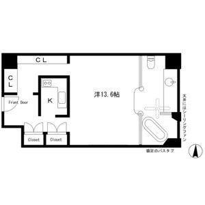 1K 間取り図