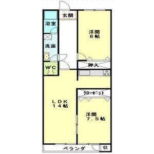 2LDK 間取り図