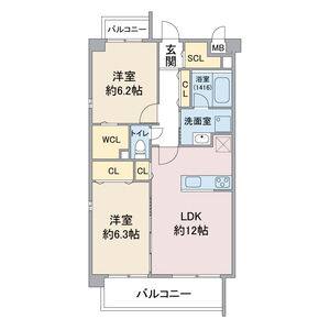 2LDK 間取り図