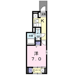 1K 間取り図