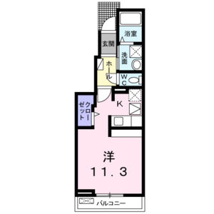 1K 間取り図