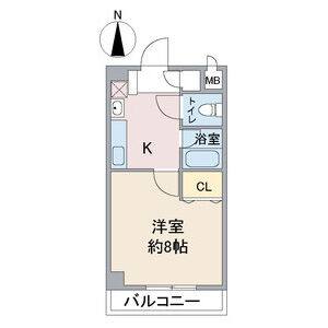 1K 間取り図