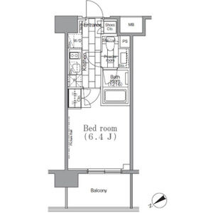 1K 間取り図