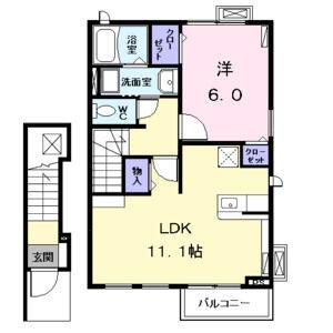 1LDK 間取り図