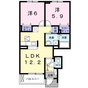 2LDK 間取り図