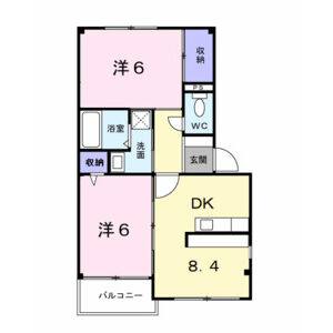 2DK 間取り図