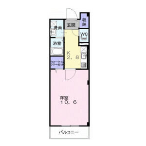 1K 間取り図