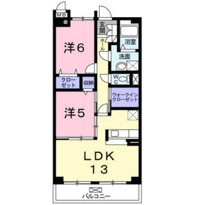 2LDK 間取り図