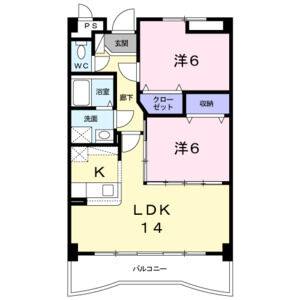 2LDK 間取り図