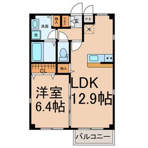 1LDK 間取り図