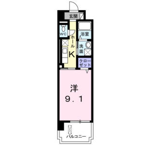 1K 間取り図