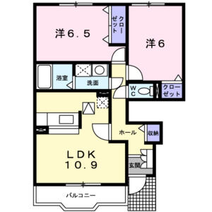 2LDK 間取り図