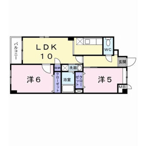 2LDK 間取り図