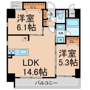 2LDK 間取り図