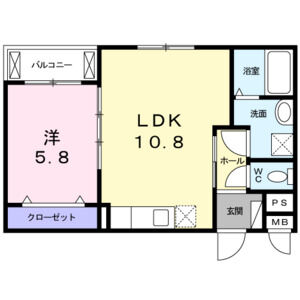 1LDK 間取り図