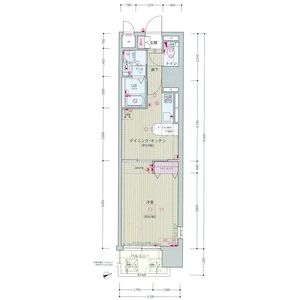 1K 間取り図