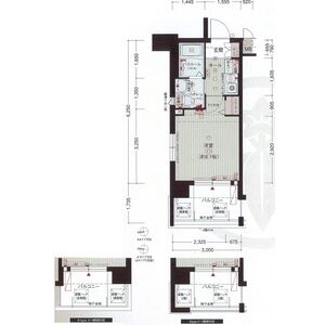 1K 間取り図