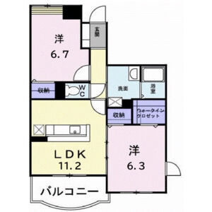 2LDK 間取り図