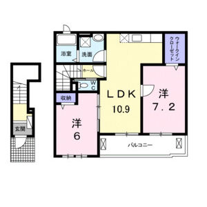 2LDK 間取り図