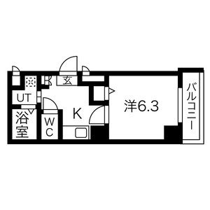 1K 間取り図
