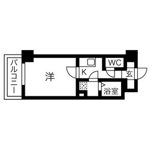 1K 間取り図