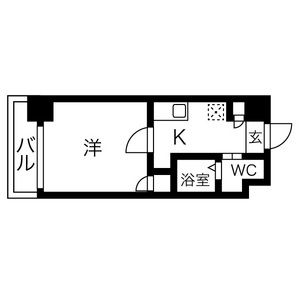 1K 間取り図