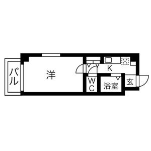 1K 間取り図