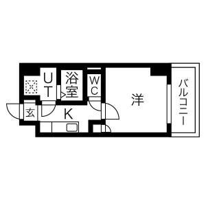 1K 間取り図