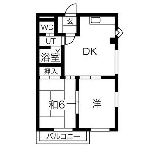 2LDK 間取り図