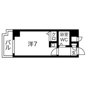 ワンルーム 間取り図