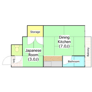 2DK 間取り図