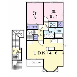 2LDK 間取り図