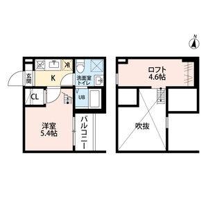 1K 間取り図