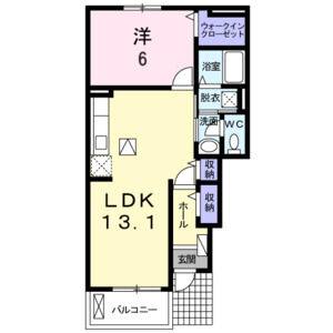 1LDK 間取り図