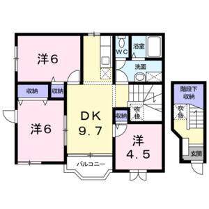 3DK 間取り図
