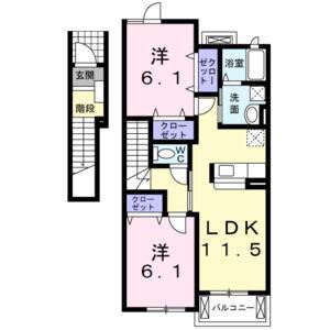 2LDK 間取り図