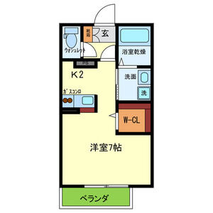 1K 間取り図