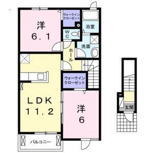 2LDK 間取り図