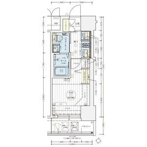 1K 間取り図