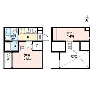 1K 間取り図