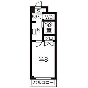 1K 間取り図