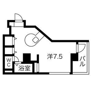 ワンルーム 間取り図