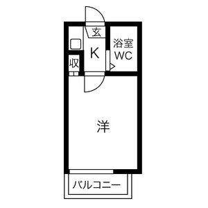 1K 間取り図