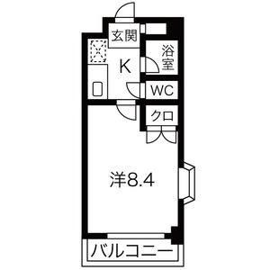 1K 間取り図
