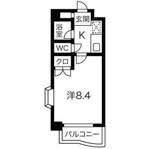 1K 間取り図